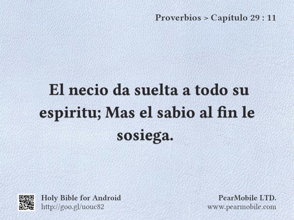 Proverbios, Capítulo 29:11